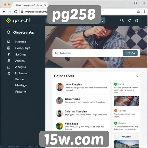 Explorando a interface intuitiva do site pg258
